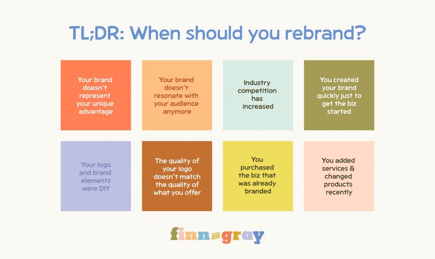 When to Rebrand Your Brand